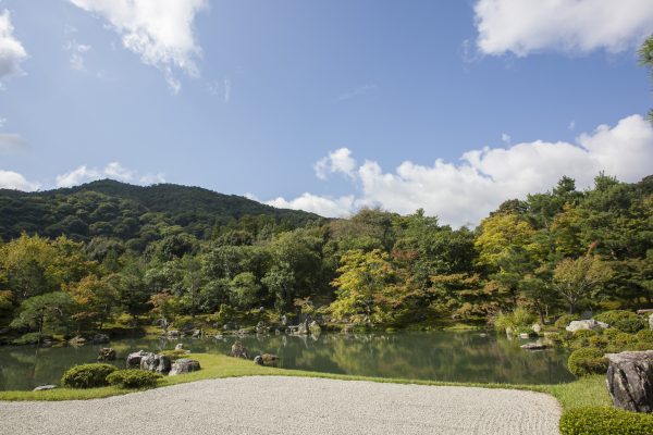 A garden inside the Tenruji temple, located in Arashiyama District. (Annie Wu/Epoch Times)