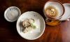Tofu fried with miso tempura batter and a tofu dumpling mixed with vegetables. (Annie Wu/Epoch Times)